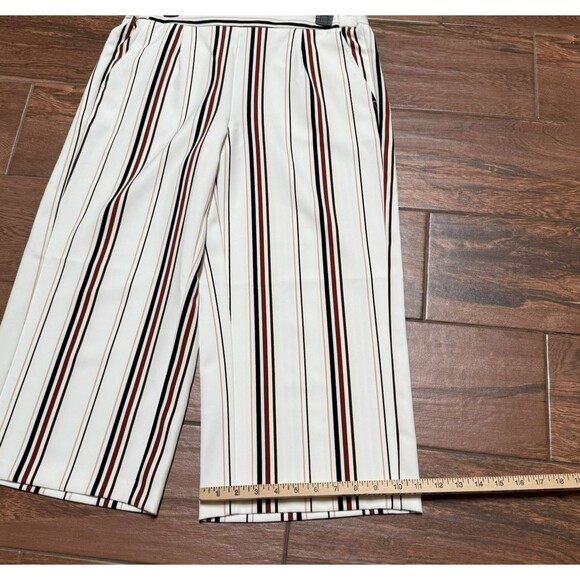 Apt 9 Pants Women's Wide Leg Crop Pants Striped Mid Rise Size MEDIUM NWT - Picture 5 of 8